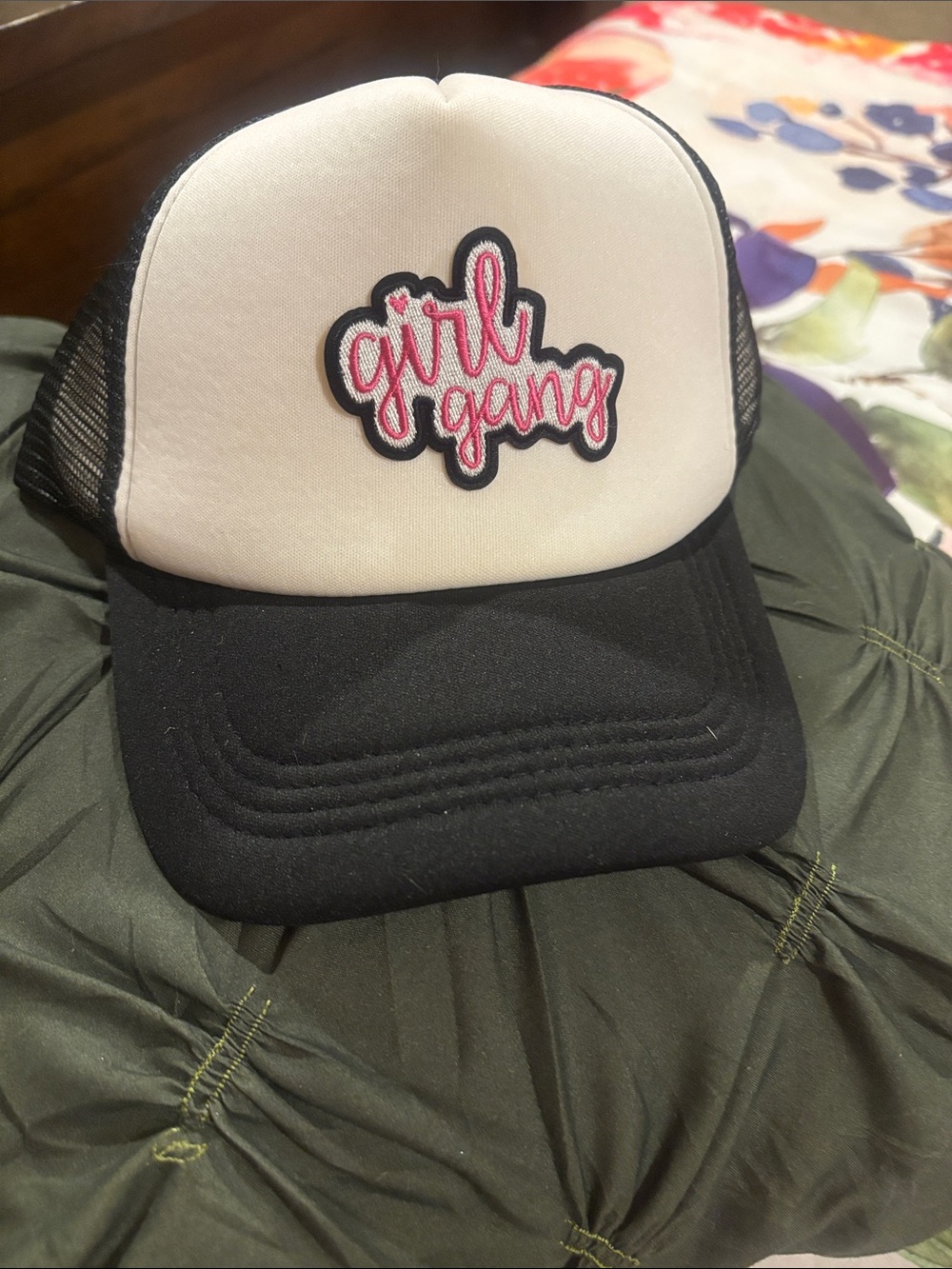 Girl Gang Pink and Black Trucker Hat